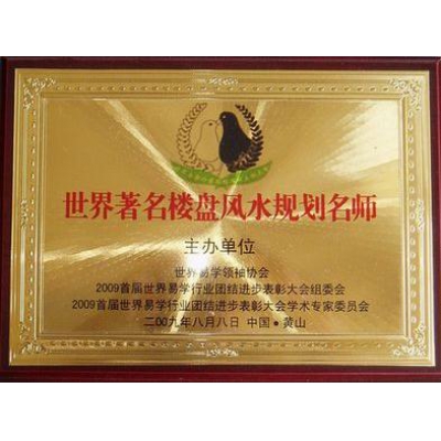 武汉风水师丁立柏获风水规划师、园林风水规划师