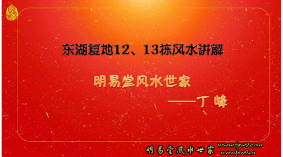 武汉风水师丁立柏到复地做风水讲课